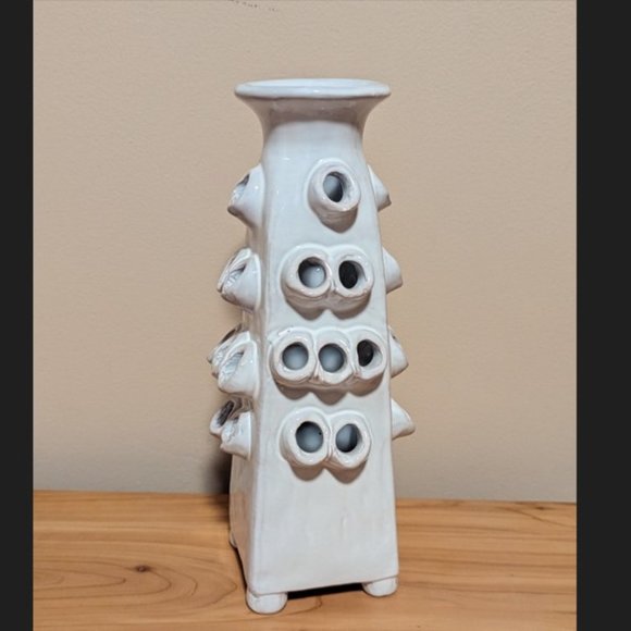 Mud Pie Multi Flower Ceramic Vase Mudpie - Picture 1 of 6